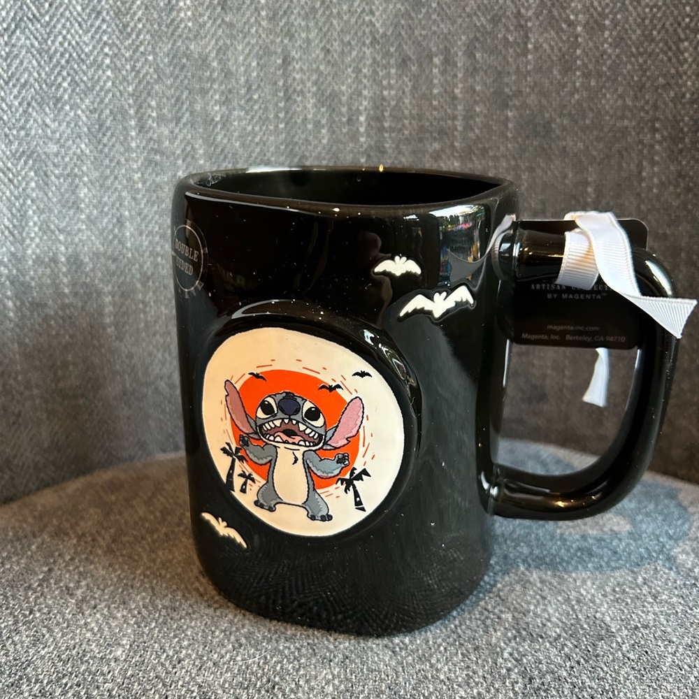 Black Disney x Rae Dunn Mug Stitch Design